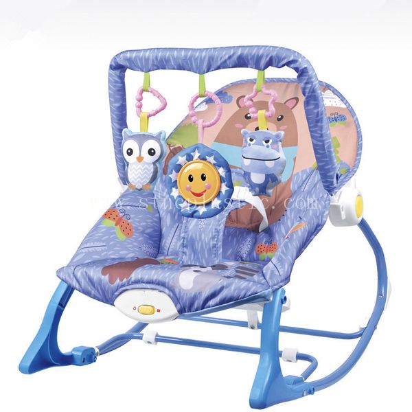 Multifunction baby vibrate rocking chair - Light Blue