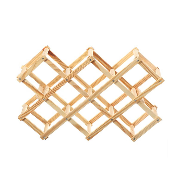 Collapsible Wooden Wine Bottle Rack