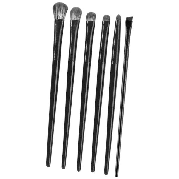 6 Piece - Ultra-Soft Makeup Brushes For Eye Makeup Application - Black