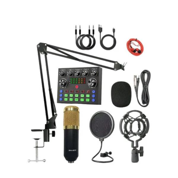 Professional Podcast Condenser Microphone (MIC) With Sound Card