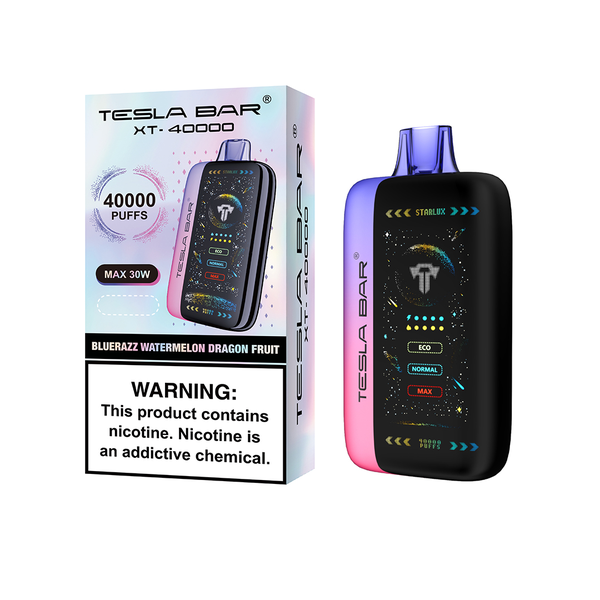 TESLA BAR XT40000 - Bluerazz Watermelon Dragon Fruit