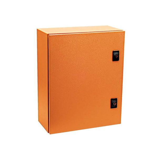Orange Mild Steel Enclosure 250x200x140 IP65