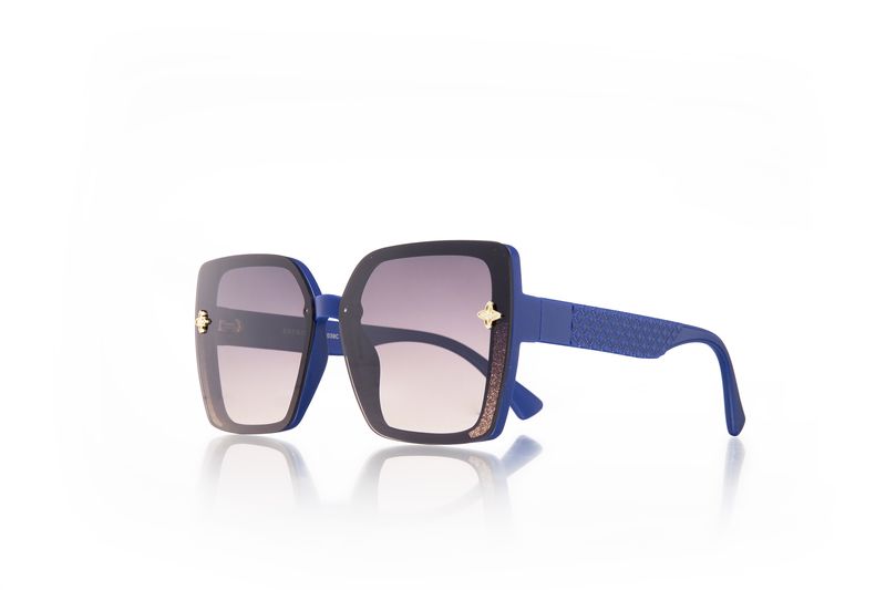 Brentoni Women, Girls Blue Square Sunglass