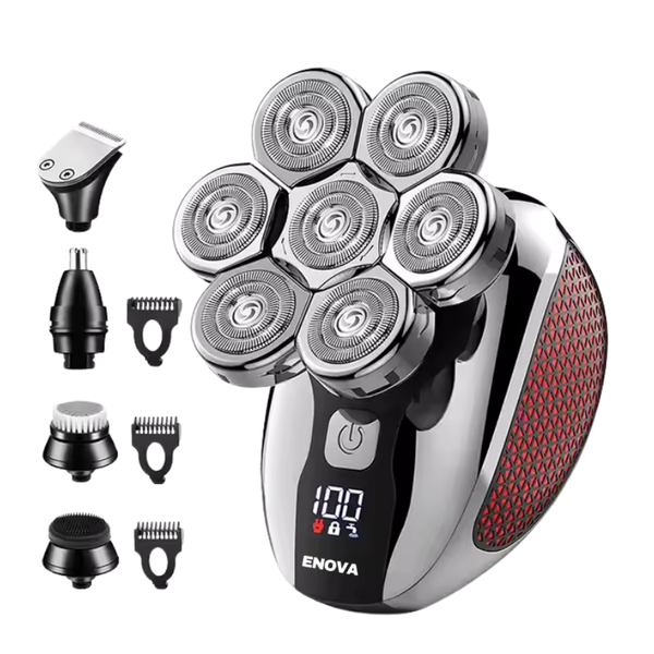 Enova 5 in 1 Electric Shaving Kit for Bald Head Men with LED Display