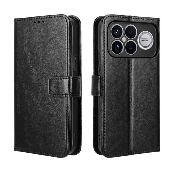 Crazy Horse Pattern Leather Case Compatible With Xiaomi Poco F8 Ultra