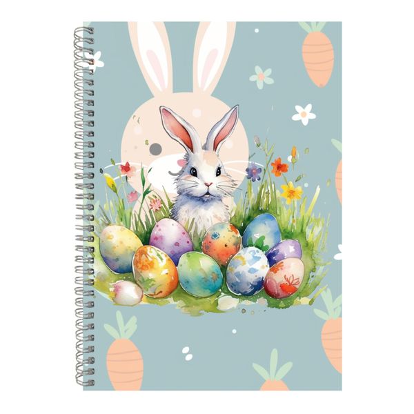 Nest A4 Notebook Spiral and Lined Trendy Easter Graphic Notepad Present 086