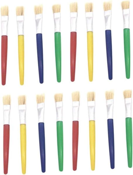 28pcs Kids Paint Brush Set, Flat Head Washable Graffiti Drawing Tools