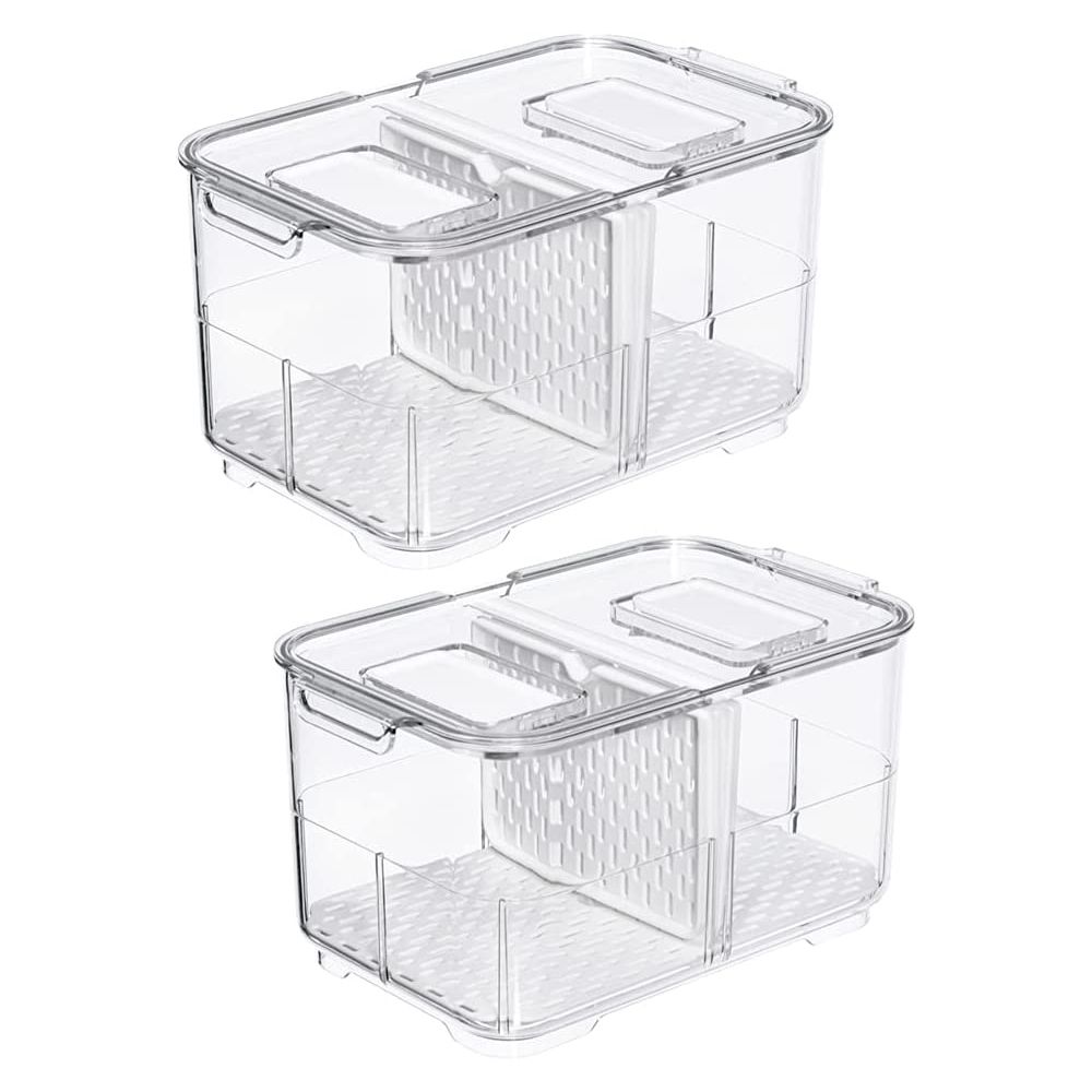 Dream Home Slideep Food Storage Containers Fridge Produce Saver - Set ...