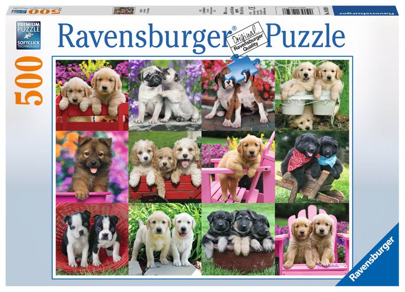 Ravensburger 500 Piece Puzzles-Puppy Pals