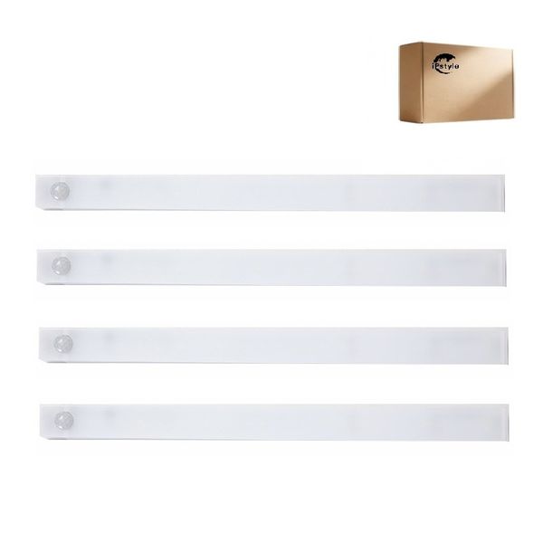 4 x IPSTYLE 30CM Night Light Adjustable Brightness Sensor LED Bar Light