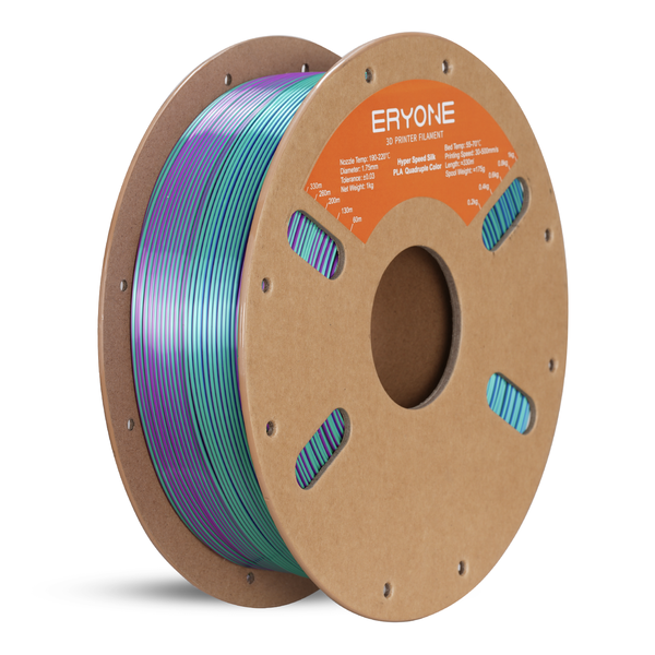 ERYONE Hyper PLA Quad Color Silk Filament - Teal/Violet/Pink/Indigo 1kg