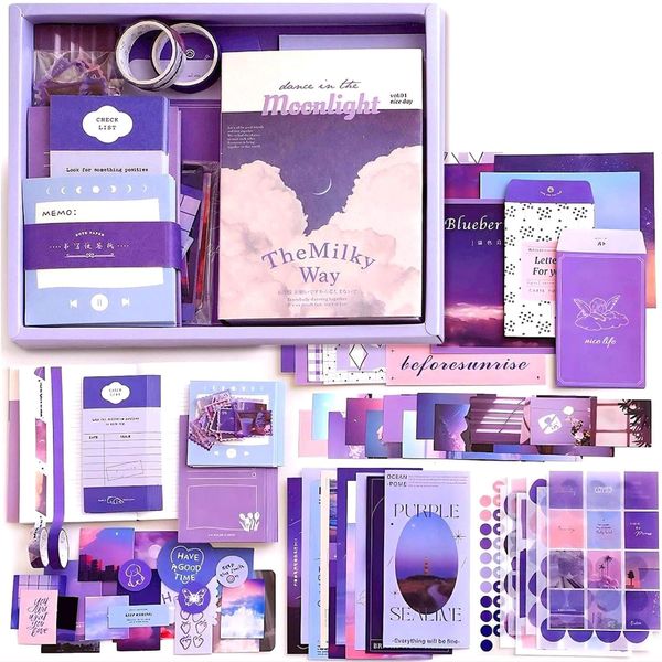 155PCs DIY Journal Planner Set Scrapbook Supplies for Birthday Gift