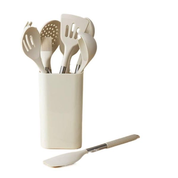 11-Piece Silicone Kitchen Utensil Set with Holder