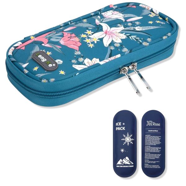 Top Insulin Cooler Travel Case &amp; 2 Ice Packs, Fits Ozempic, Diabetic Pens
