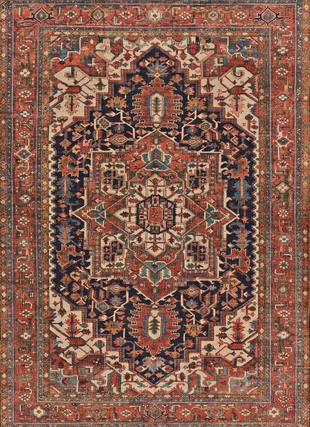 Rug Warehouse SolitairePersian Inspired Mashad Design