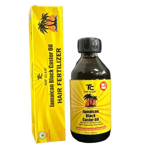 Top Class Jamaican Castor Oil 115ml with Hair Fertilizer 70g