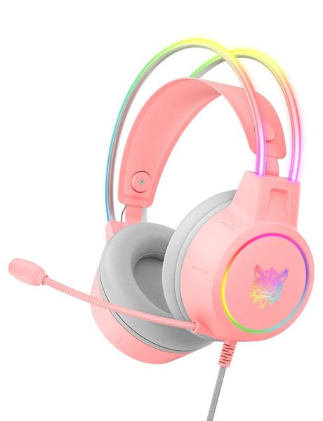 Professional Gaming Headset with Noise Cancelling Onikuma X26 Pink