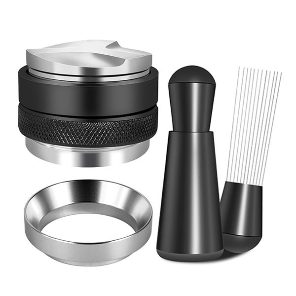 51mm Espresso Coffee Distributor , WDT Distributor Tool &amp; Dosing Funnel