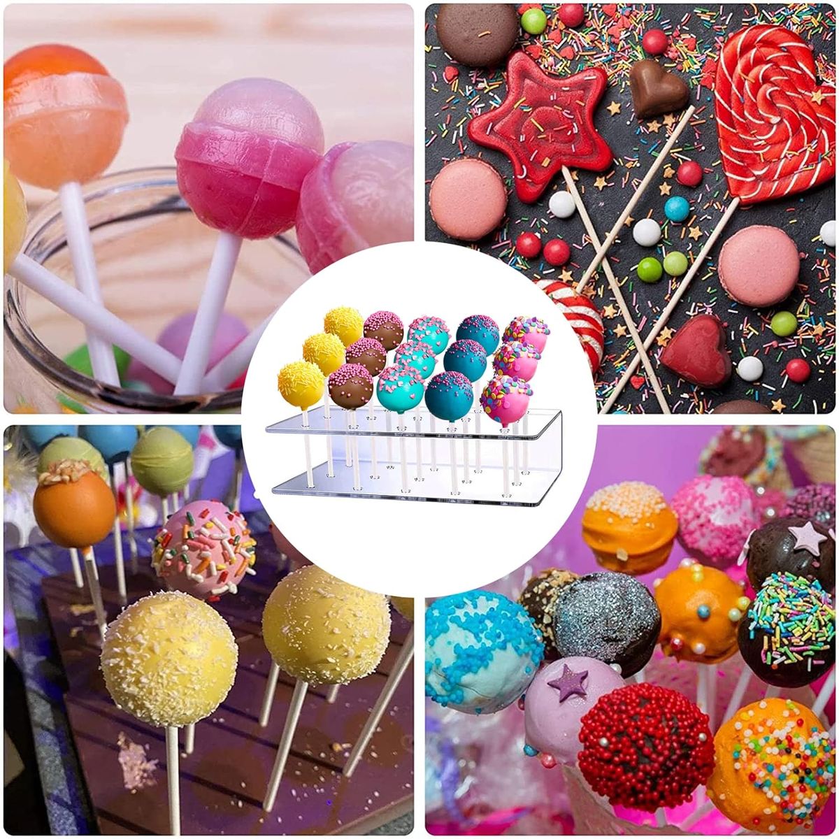 Cake Pop Stand | 2 XXL Premium Cake Pop Stand met 50 sticks voor het decoreren en