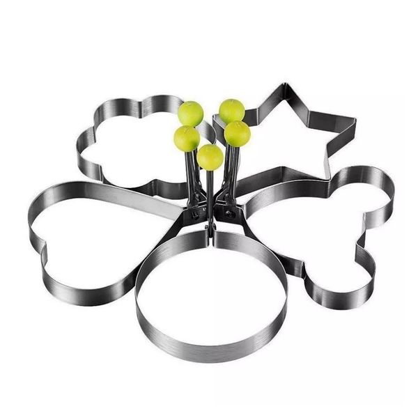 Stainless Steel Ring Moulds for Eggs, Flapjacks and Pancakes - 5-Piece