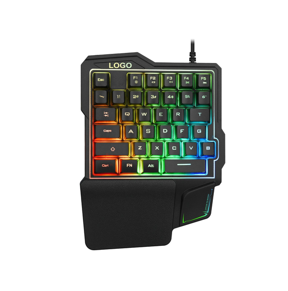 35 Key One-Hand Wired RGB Backlit Gaming Keyboard