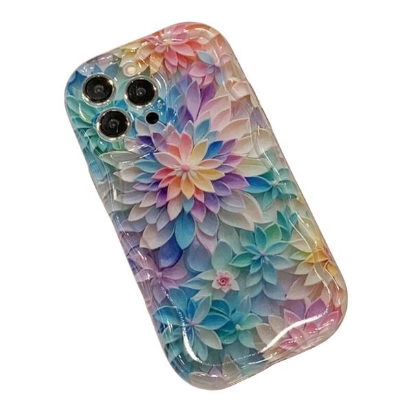 Floral Glossy Printed Soft Phone Cover for Galaxy A53 5G