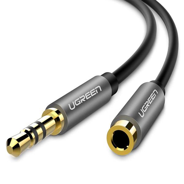 UGreen 10595 3.5mm Male to Female 3m Audio Extension Cable-BK