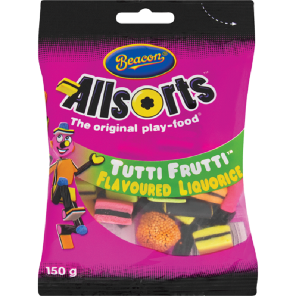 Beacon Allsorts Liquorice Tutti Frutti 24x150g Buy Online in South