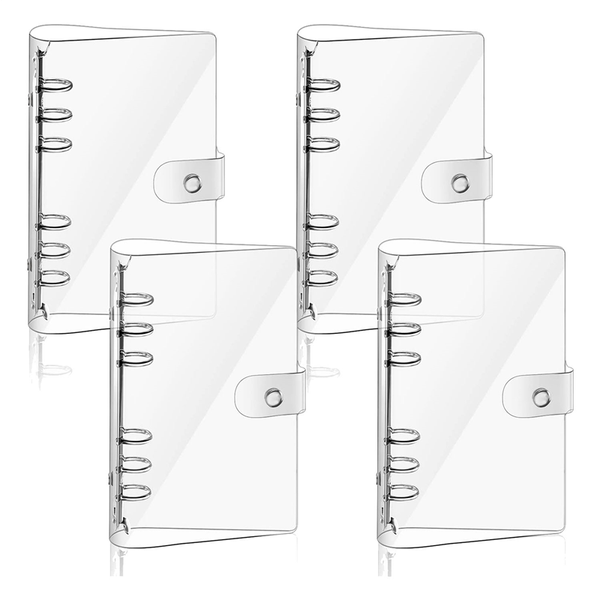 Transparent A6 Binder Clear Soft PVC 6 Ring Budget Binder
