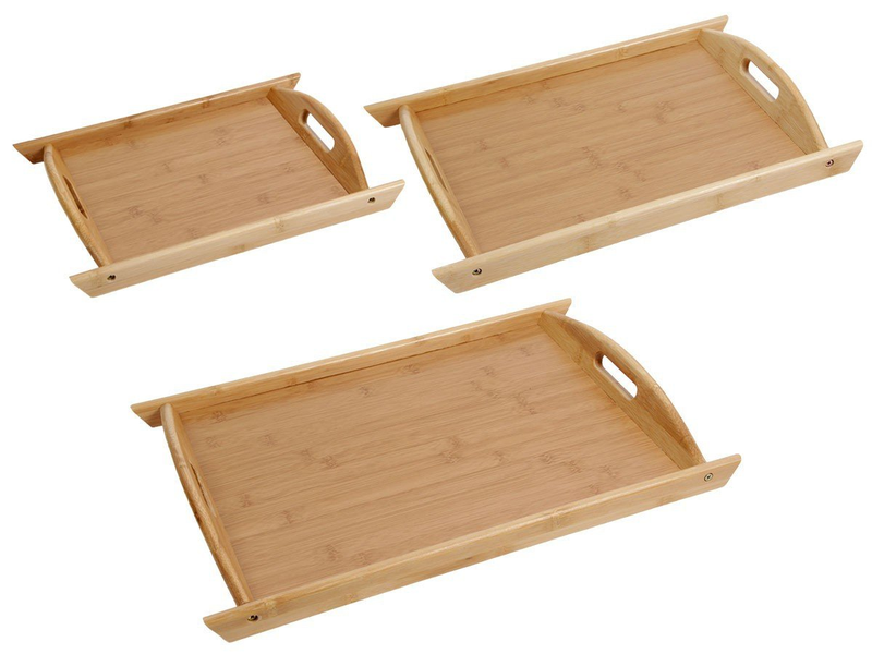 Bamboo Serving Tray - 3 Set