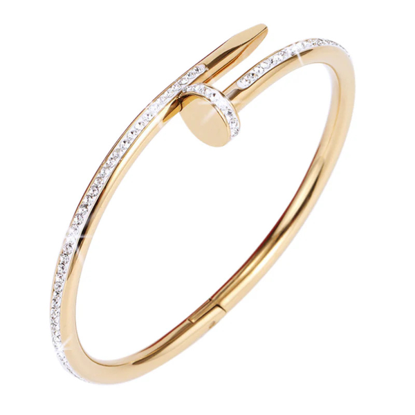 Ladies Bangle Bracelet - Durable Stainless Steel- Nail Design