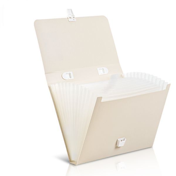 Deli Expanding File A4 13 Partition Pastel Champagne