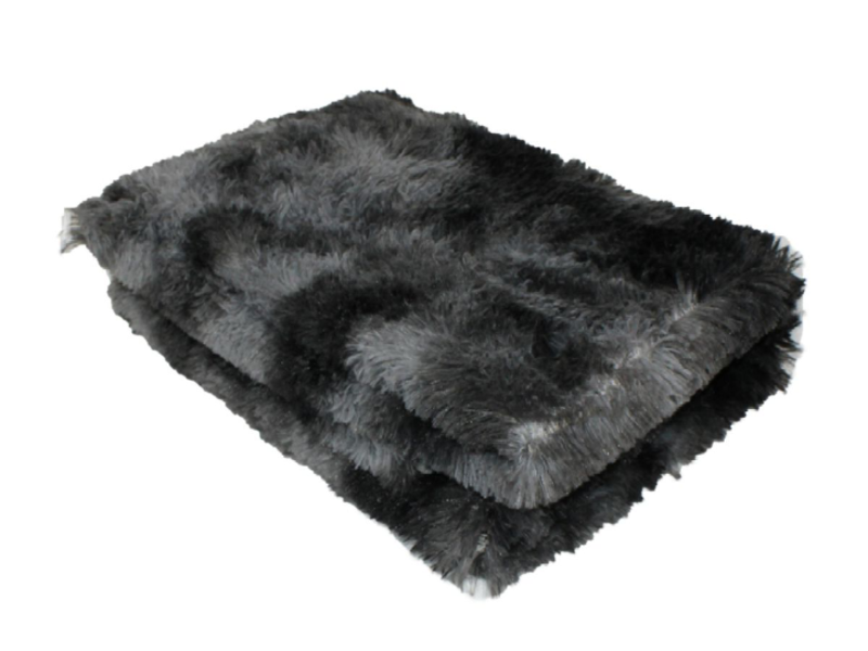 Soft Shaggy Rug - Black &amp; Grey