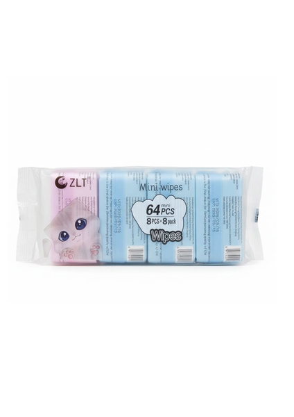 ZLT Hypoallergenic Mini Baby Moisture Wipes 8 Pack Gentle Sensitive Skin