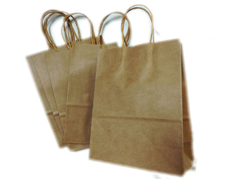 BEAD COOL - Gift Bag Bulk - 12pcs - 33cm(H) by 26cm(L) by 12cm(W) - Brown