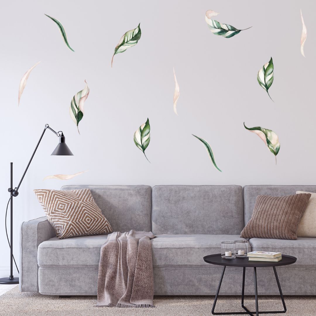 Green and Pink Leaves Wall Stickers Buy Online in South Africa