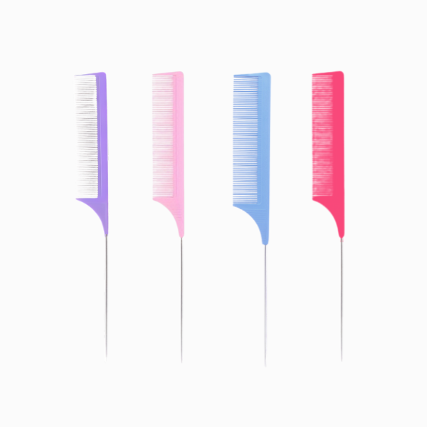 4-Pack Rat Tail Hair Combs - Professional Styling &amp; Sectioning Set