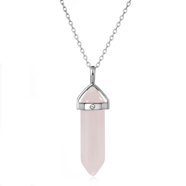 Crystalize Rose Quartz Necklace with Swarovski® Crystal