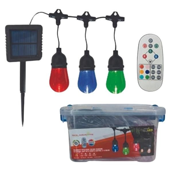 SolarMate - LED String Light Colour Changing with Remote Control -10 Bulbs