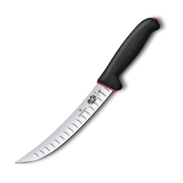 Victorinox Fibrox Dual Grip Fluted Edge Curved Butcher Knife - 20cm