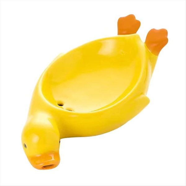 Duck Shaped Soap Holder With Drain, Self-Draining Holder,Yellow