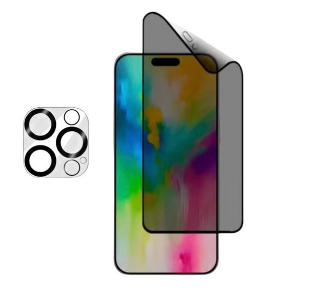 Matte Privacy Glass &amp; Camera Lens Glass Compatible With i Phone 12 Pro Max