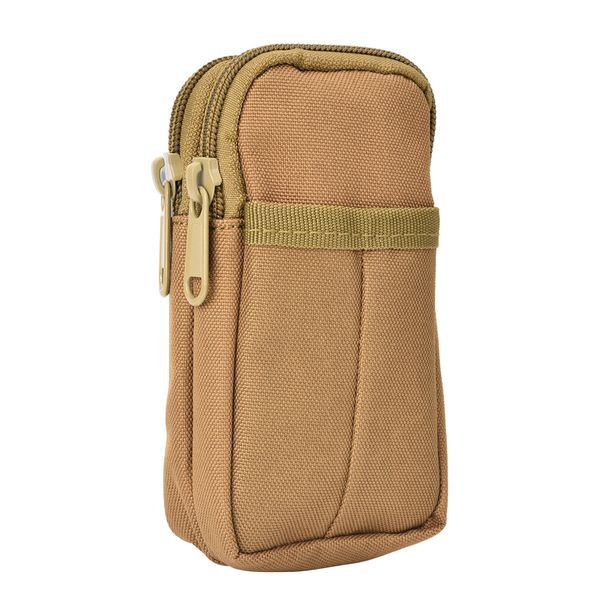 Generic Waterproof Mobile Phone Sports Waist Bag Khaki