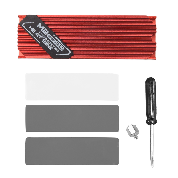 M.2 SSD Heat Sink M2 2280 Solid State Hard Disk Aluminum Red