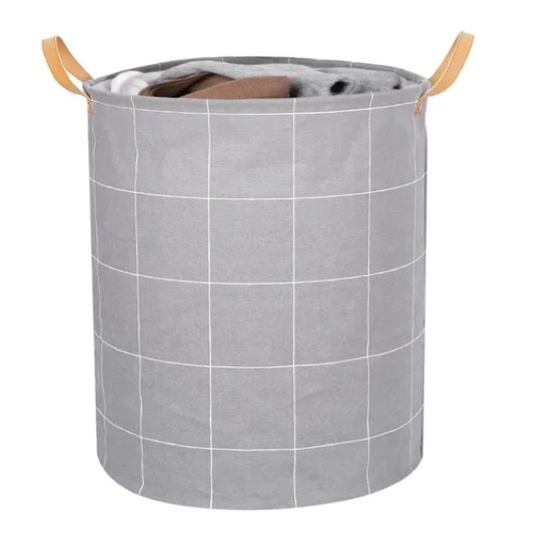 Neo Grid Soft Pattern Laundry basket White &amp; Grey