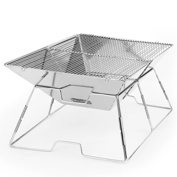 OutGear Foldable Portable Stainless Steel Braai/Fire Pit