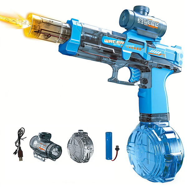 Electric Water Gun with Fire Light Effects Auto Squirt LED Kids Toy