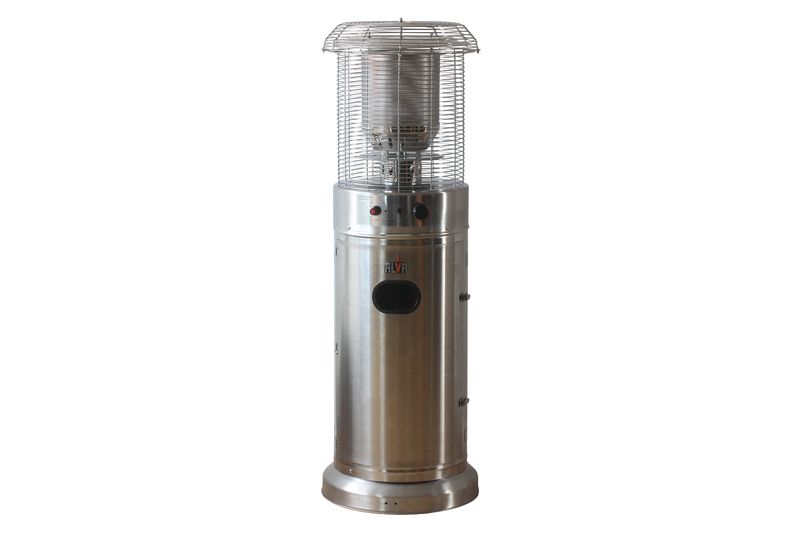 ALVA Short Stand Gas Patio Heater 1.35m - Stainless Steel
