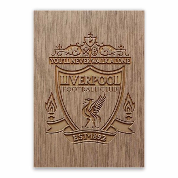 Wooden Liverpool Logo Poster - A1