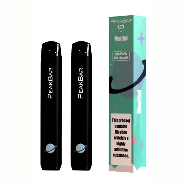 Peak Bar Disposable Vape Pen - 2ml - 800 Puffs - Menthol - 2 Pack